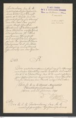 k.k. naturhistorisches Hofmuseum, Intendanzakten 1885-1896 (Hauer), Aktenzahl Z.105/1891, Seite 1